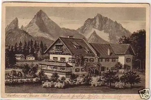 10471 Ak Gasthaus/ Pension Strub b. Berchtesgaden 1930