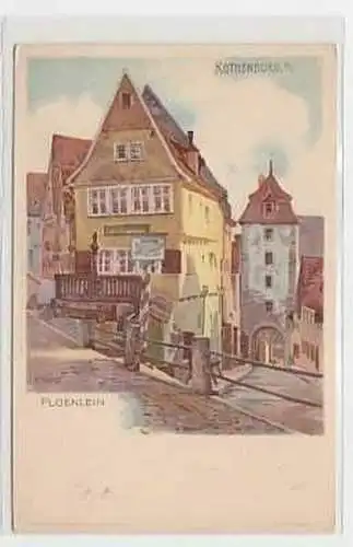 09373 Ak Rothenburg o.T. Ploenlein um 1900