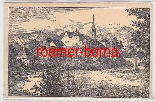 70706 Künstler Ak nach Federzeichnung 'Aus Gaildorf' 1909