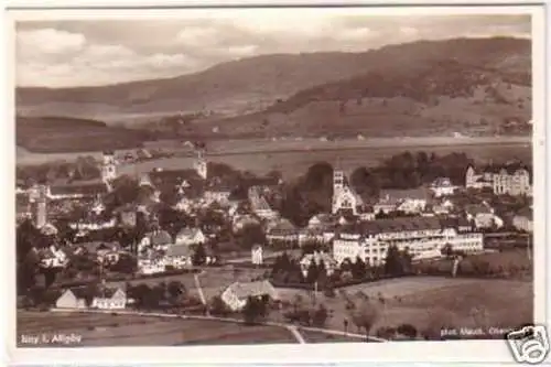 23055 Ak Isny im Allgäu Totalansicht um 1940