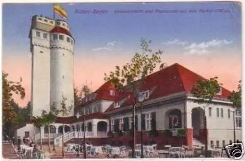 23380 Ak Baden Baden Restaurant auf dem Merkur 1917