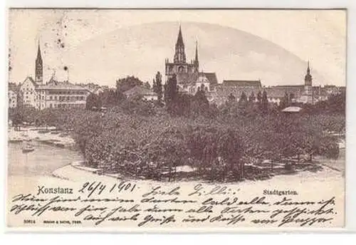 20601 Ak Konstanz Stadtgarten 1901