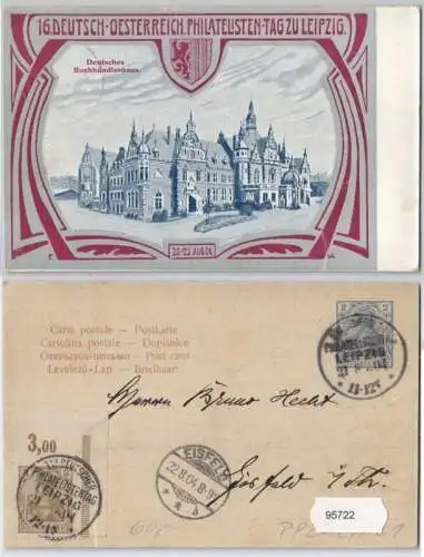 95722 DR Ganzsachen Postkarte PP20/ C7/1 Leipzig 16. Dt.Öst. Philatelistentag 19
