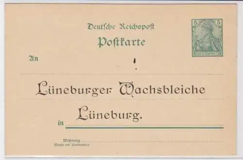 98736 DR Ganzsachen Postkarte P50 Zudruck Lüneburger Wachsbleiche