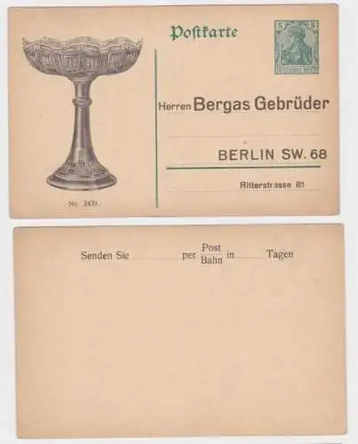 97828 DR Ganzsache Postkarte P90 Zudruck Bergas Gebrüder Berlin No. 2431