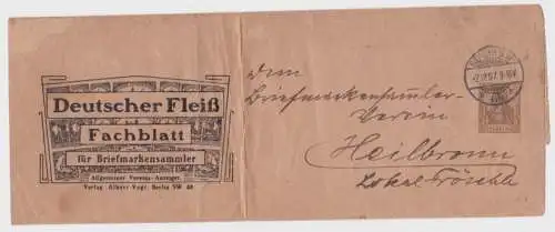 103376 Privat-Umschlag PU25 Zudruck dt Fleiß Fachblatt Briefmarkensammler Berlin