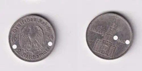 2 Mark Silber Münze 3. Reich Garnisonkirche 1934 A ss (165214)