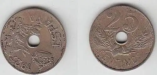 25 Centimos Nickel Münze Spanien 1927