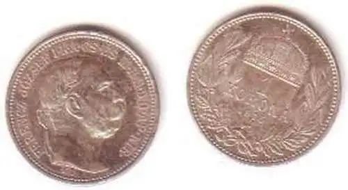 1 Krone Silber Münze Ungarn 1915 Franz Joseph