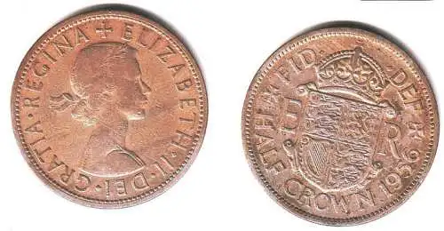 Half Crown Nickel Münze Großbritannien 1956