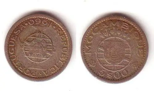 5 Escudos Silber Münze Mosambik 1960