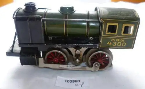 Seltene alte Dampflokomotive KBN 4300 elektrisch Spur 0 Bub um 1930