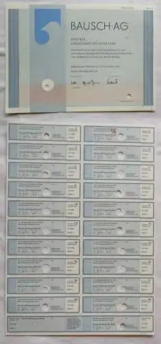 50 DM Aktie Bausch AG Buttenwiesen-Pfaffenhofen November 1989 (129853)