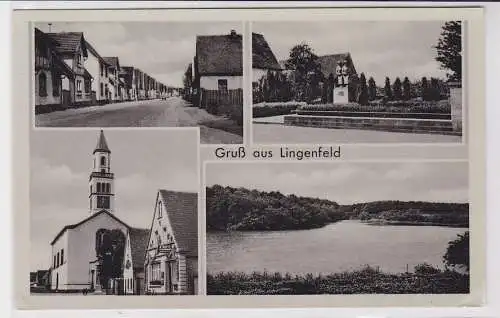 88804 AK Gruß aus Lingenfeld - Kirche, Denkmal und Dorfansichten um 1920