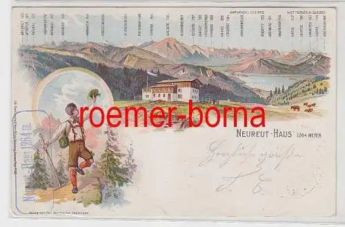 68082 Ak Lithografie Neureut-Haus 1264 Meter b. Tegernsee 1898