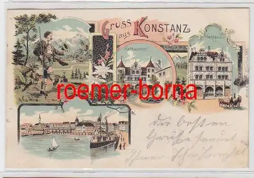 73558 Ak Lithographie Gruss aus Konstanz 1898