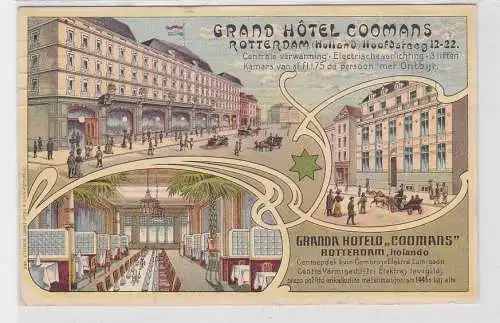 41340 Ak Lithographie Rotterdam Grand Hotel Coomans 1909