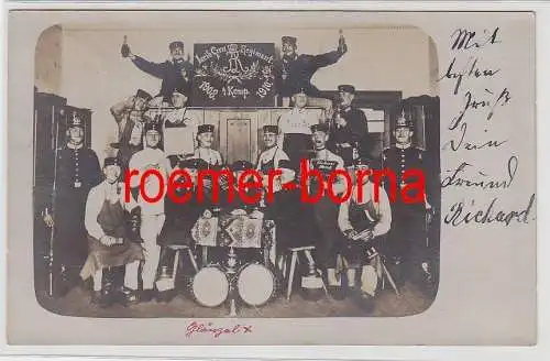 75733 Foto Ak Dresden Leib Gren. Regiment 4. Komp. 1908 - 1910