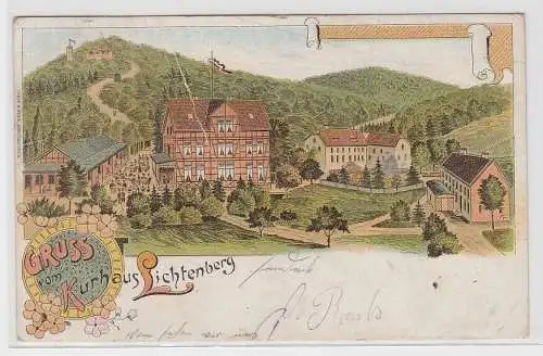 75913 Litho AK Gruss vom Kurhaus Lichtenberg 1906