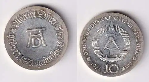 DDR Gedenk Silber Münze 10 Mark Albrecht Dürer 1971 (138653)