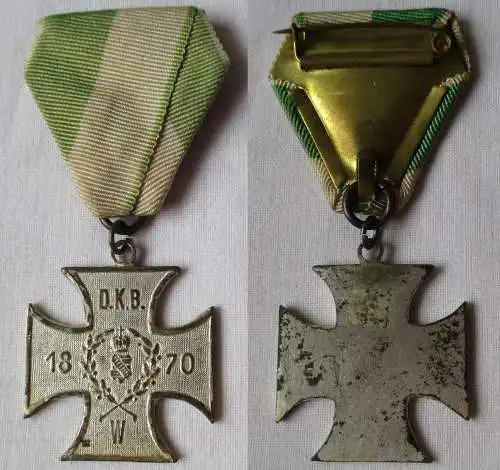 Seltenes Abzeichen Kgl. Sächs. Militär Verein D.K.B. 1870 W (147389)