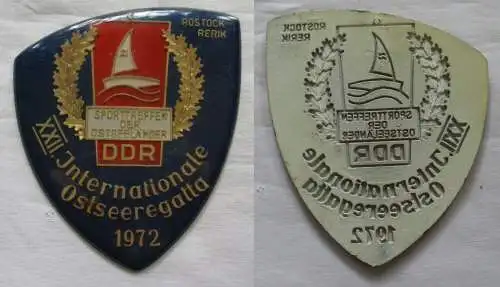 DDR Plakette XXII. Ostseeregatta 1972 Rostock Rerik Sporttreffen (151298)