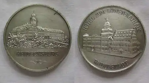 DDR Medaille Rudolstadt Hotel zum Löwen-Rathaus, Heidecksburg (151339)