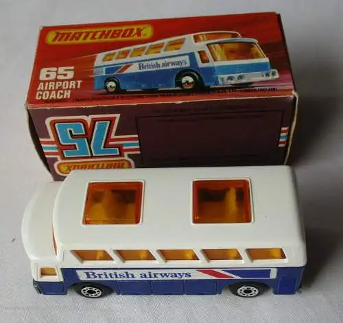 Matchbox Superfast Airport Coach Nr. 65 British Airways Lesney 1977 OVP (118038)