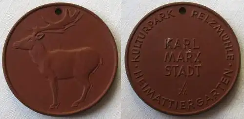 DDR Medaille Kulturpark Pelzmühle Heimattiergarten Karl-Marx-Stadt (149546)