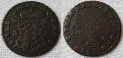 Belgien Lüttich Bistum Johann Theodor von Bayern Münze 1 Liard 1752 ss (134064)