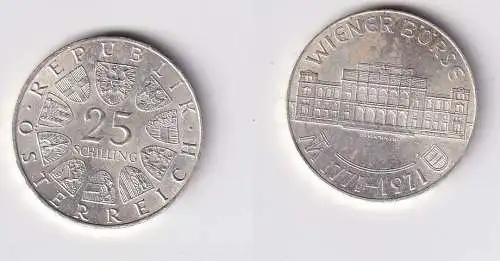 25 Schilling Silber Münze Österreich Wiener Börse 1771-1971 (141990)