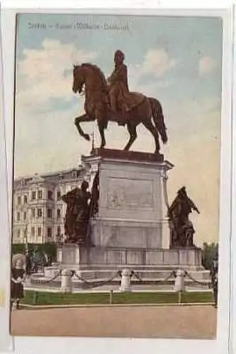 10269 Ak Stettin Kaiser Wilhelm Denkmal 1919