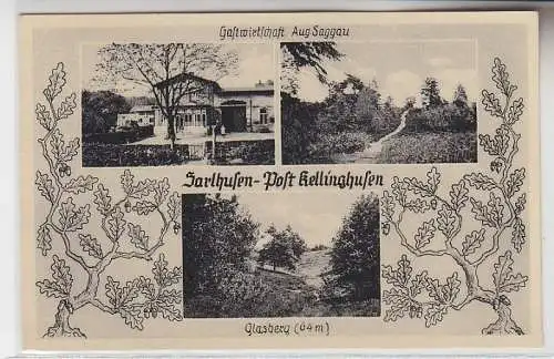 72621 Mehrbild Ak Sarlhusen Post Kellinghusen Gastwirtschaft Aug. Saggau 1942