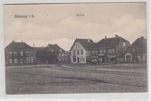 63941 Ak Oldenburg in Holstein Markt mit Geschäften 1909