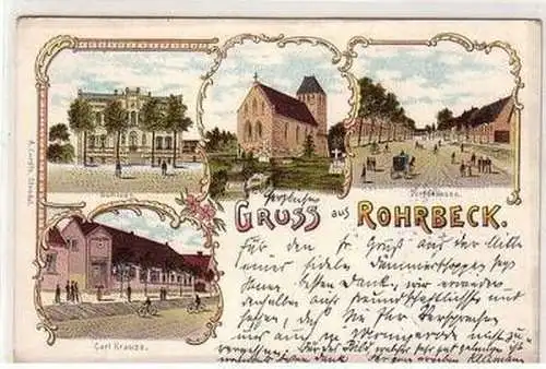 53357 Ak Lithographie Gruss aus Rohrbeck 1903