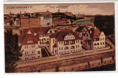 60626 Ak Solbad Bernburg Blick vom Kurhaus 1932