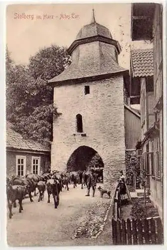 43067 Ak Stolberg im Harz altes Tor 1907