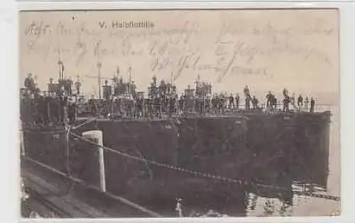 38140 Ak Deutsche Torpedoboot Halbflottile 1909