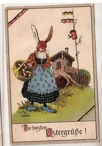 48301 Oster Ak Frau verw. Osterhase 1917