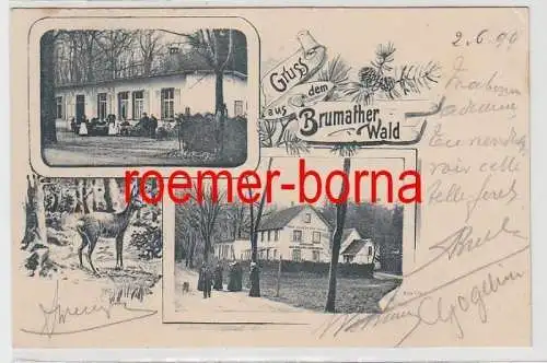 73433 Mehrbild Ak Gruss aus dem Brumather Wald Gasthaus 1899