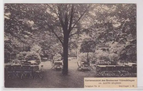 93979 AK Steinhagen in Westfalen - Restaurant Vierschlingen, Gartenansicht 1910