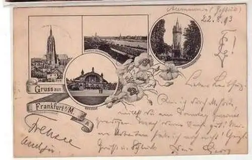 17135 Mehrbild Ak Gruss aus Frankfurt am Main 1893