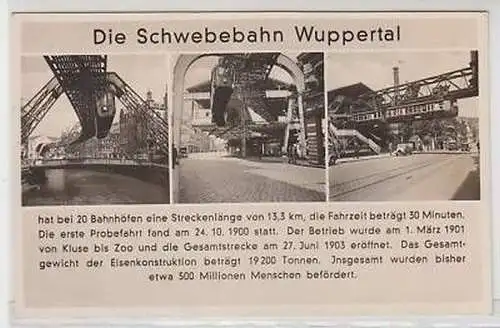 17246 Mehrbild Ak die Schwebebahn Wuppertal 1939