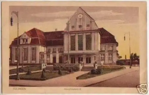 16284 Ak Solingen Hauptbahnhof um 1920