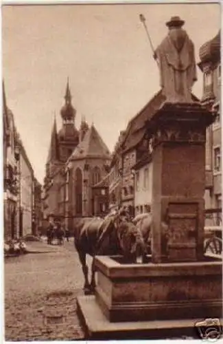 15561 Ak St.Wendel Dom am Wendelinusbrunnen um 1925