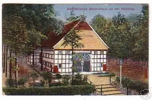 14729 Ak Westfäliches Bauernhaus an der Monning 1921