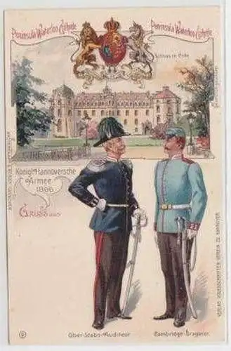 47296 Ak Lithographie königlich Hannoversche Armee 1866