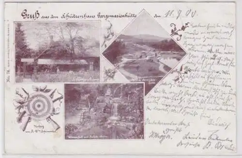 72727 Mehrbild Ak Gruß aus dem Schützenhaus Georgsmarienhütte 1900