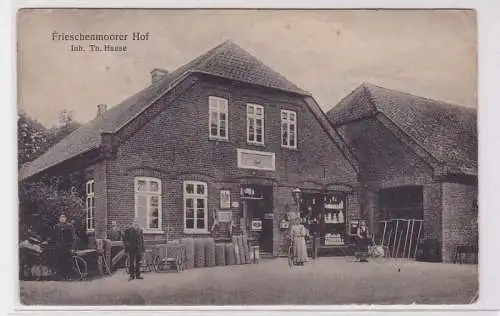 91335 AK Frieschenmoorer Hof, Inh. Th. Haase, Frontansicht Hofladen um 1910