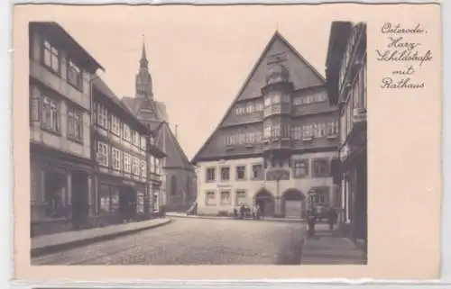 71698 Ak Osterode am Harz - Schildstraße mit Rathhaus